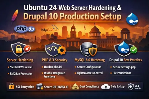 Ubuntu 24 - Complete Setup and Hardening Guide for Apache, PHP 8.3.15, MySQL 8.0.36, and Drupal 10